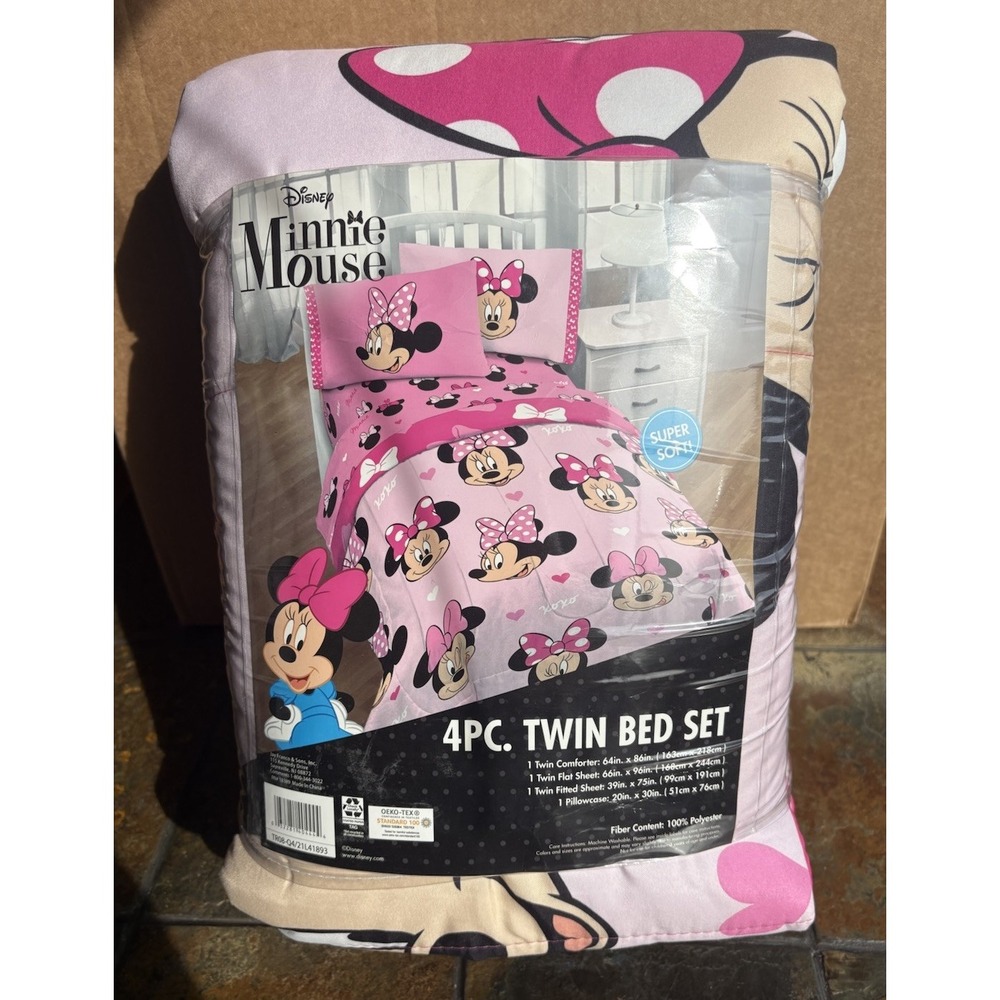Disney Minnie Mouse 4 Piece Full Comforter Bed Set Jay Franco